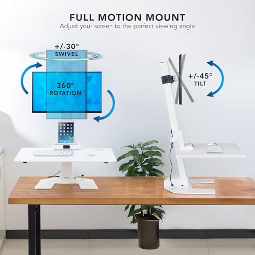 Electric Standing Desk Converter with Monitor Mount E202476