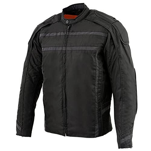 Milwaukee Leather Men's Armored Textile Motorcycle Rider Jacket L780