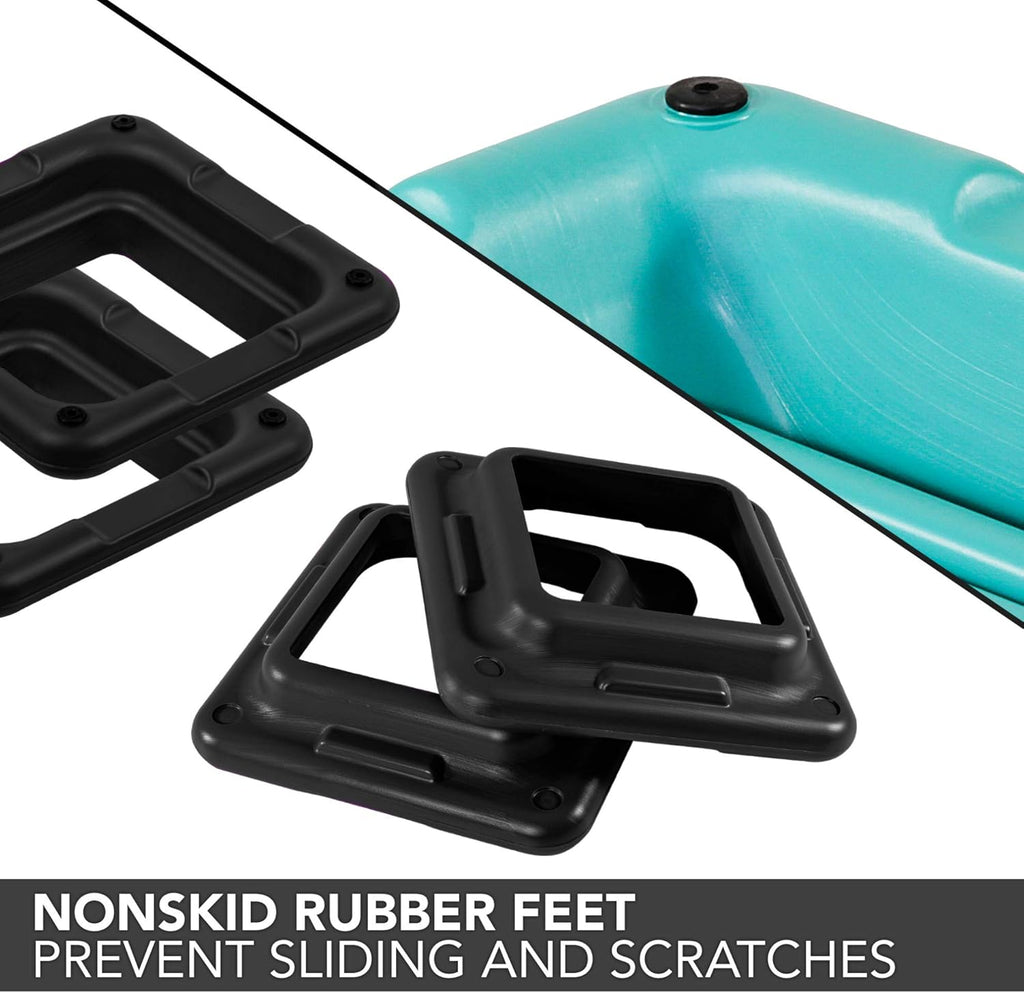Teal Aerobic Platform with Black Risers X6401