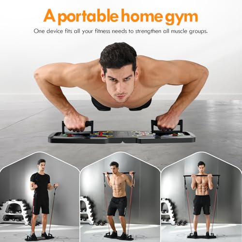 Push Up Board with Resistance Bands and Ab Roller Wheel K97926