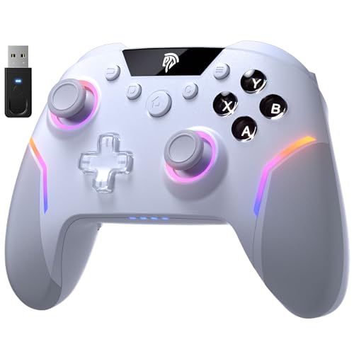 Wireless Gaming Controller with RGB Backlit, Hall Effect Stick, 6-Axis Gyro, Mech Buttons G287639