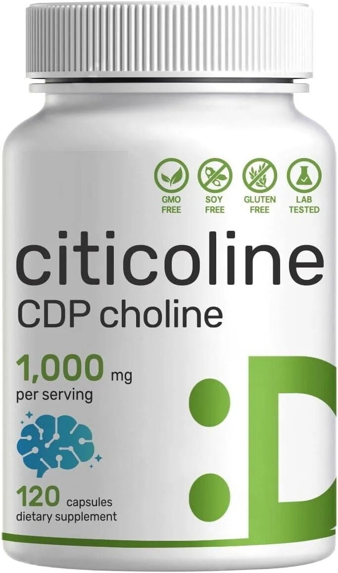 Citicoline CDP Choline 1000mg 120 Caps A726269