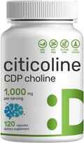 Citicoline CDP Choline 1000mg 120 Caps A726269