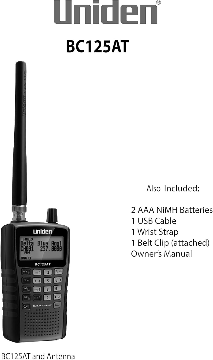 500 Channel Scanner with Alarm Clock and FM Radio H7554