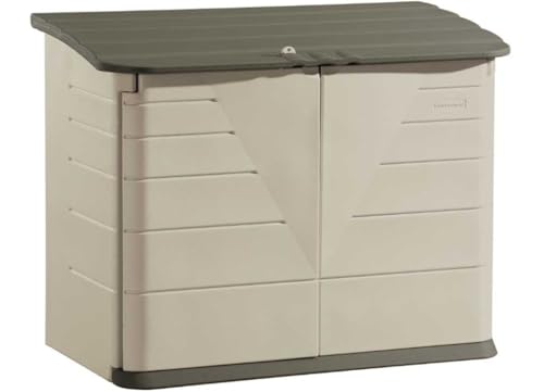 Beige/Brown Resin Outdoor Storage Shed (4.5 x 3 Ft) P91568