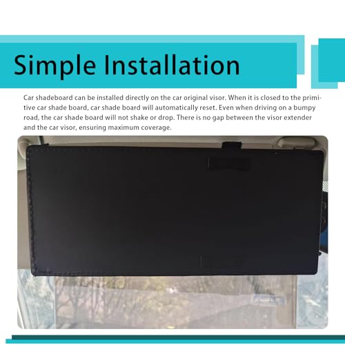 12.2" x 5.9" Retractable Car Sun Visor K3385