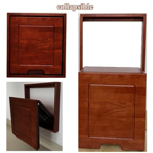 Wall Fold Up Chair Solid Wood Stool 6.8cm Thick 40x40cm T29793