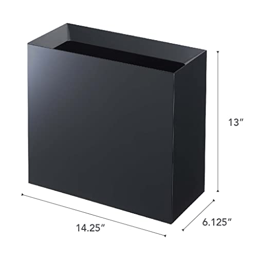 White Plastic Tall Trash Can with Handle V36866