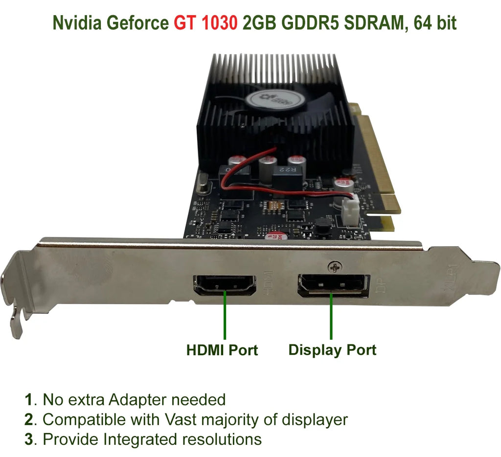 Restored Dell Desktop PC Intel Core i5 16GB Ram 128GB SSD 2TB HDD 20" Monitor NVIDIA GT 1030 WiFi Windows 10 A411052