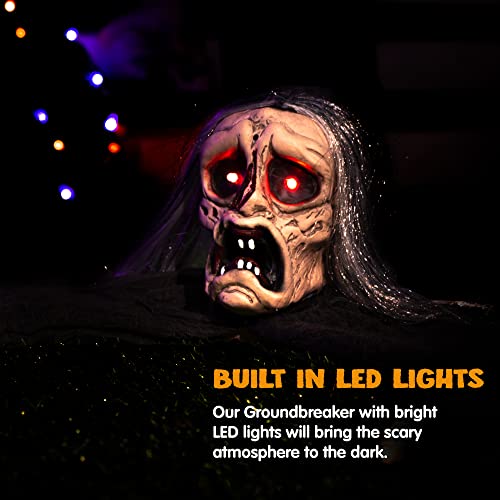 Halloween Zombie Decoration with Glowing Eyes and Sound C63970