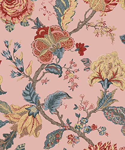 Victorian Jade Floral Peel and Stick Wallpaper U90475