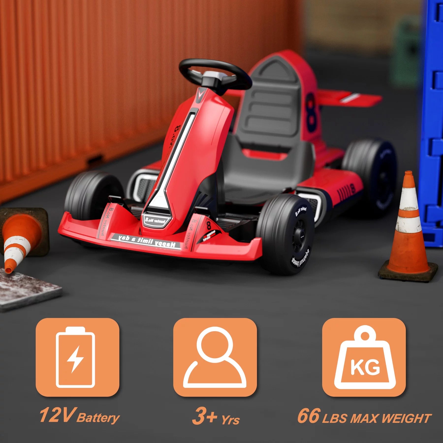 Electric Vehicles Pedal Go Karting Car Ride on Toys 12V N7975