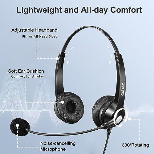 2.5mm Phone Headset with Microphone Noise Cancelling Q352