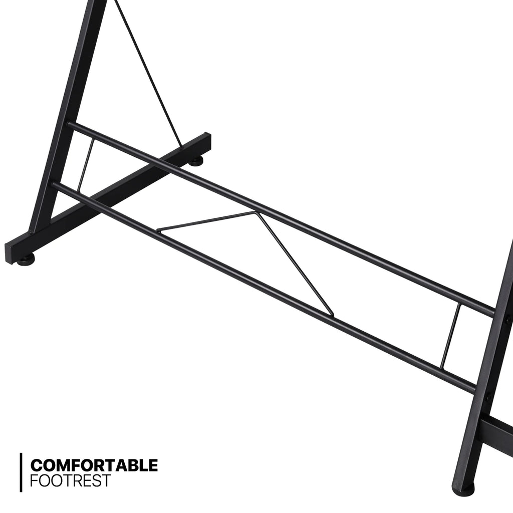 White L Shaped Corner Gaming Desk with Monitor Stand T2897