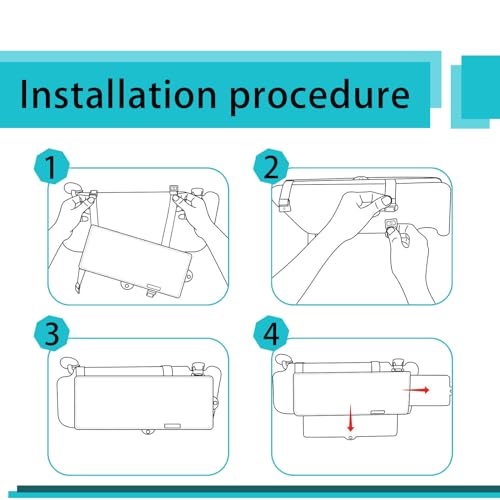 12.2" x 5.9" Retractable Car Sun Visor K3385