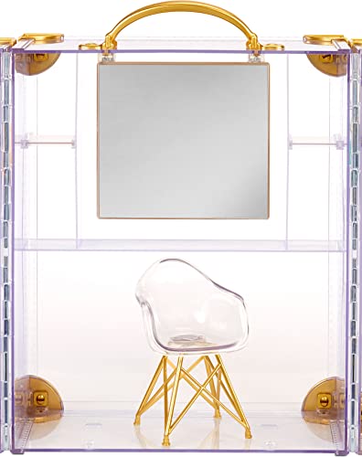 Portable Clear Acrylic Fashion Closet with 31+ Doll Clothing & Accessories U119949