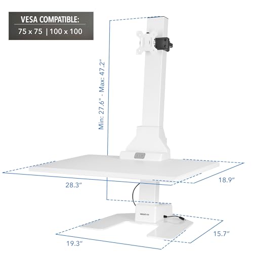 Electric Standing Desk Converter with Monitor Mount E202476
