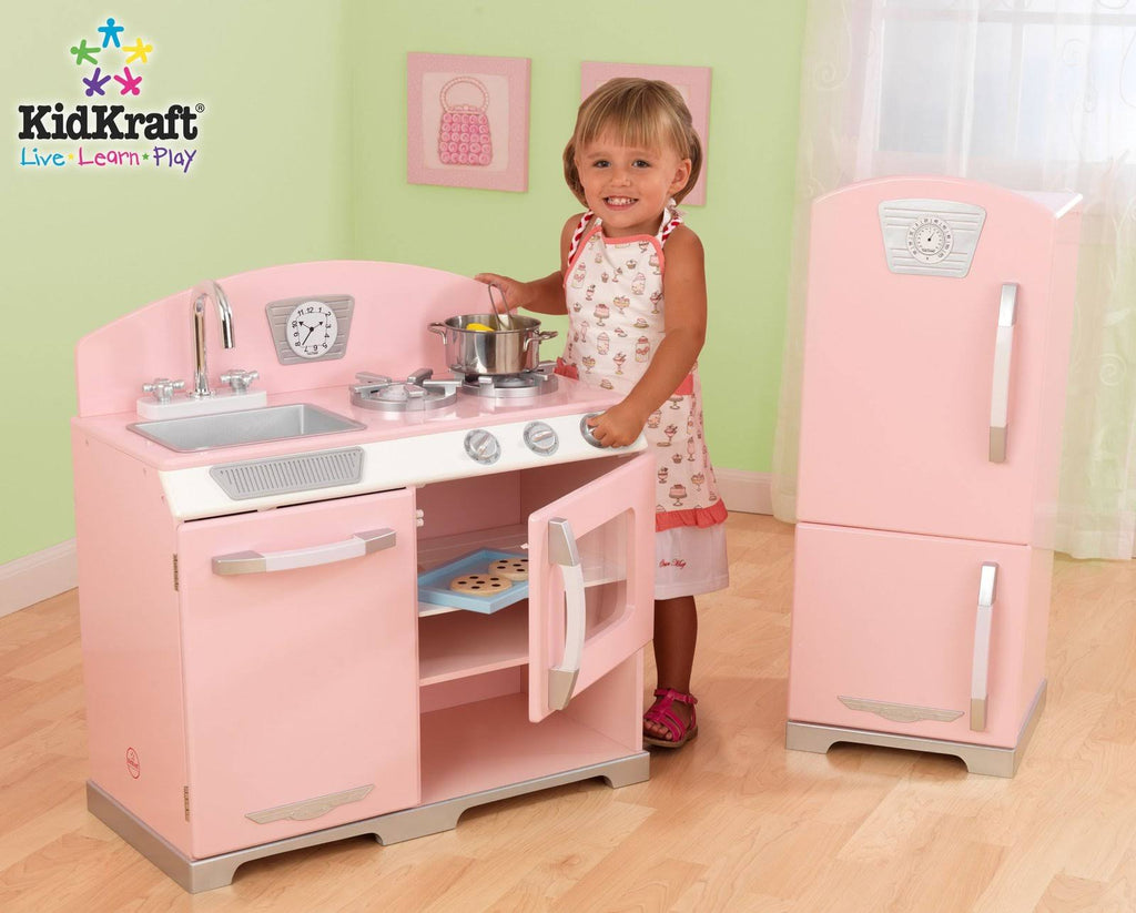 Pink Retro Kitchen and Refrigerator Y7017