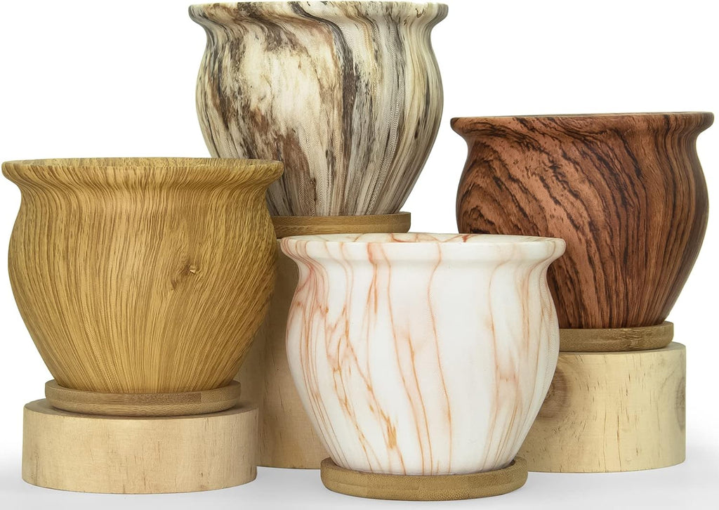 4.5 Inch Ceramic Succulent Pots Set of 4 J87086
