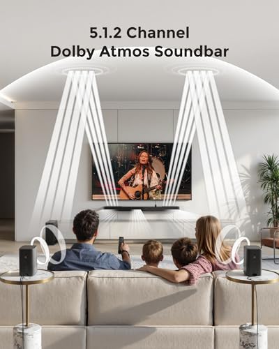 5.1.2ch Sound Bar with Dolby Atmos, 2 Surround Speakers, Subwoofer, BT 5.4, HDMI eARC Q52599