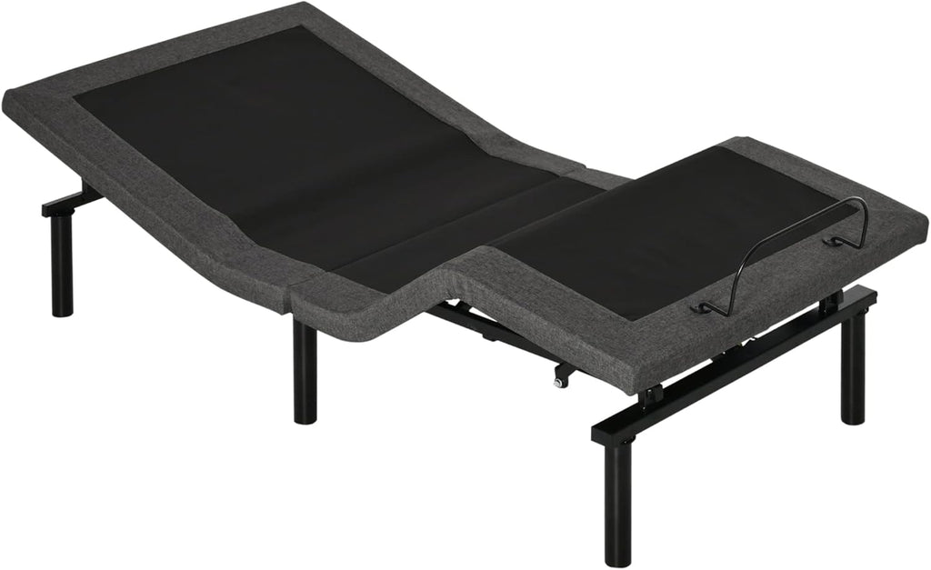 Gray Twin XL Adjustable Bed Frame with Wireless Remote O14256