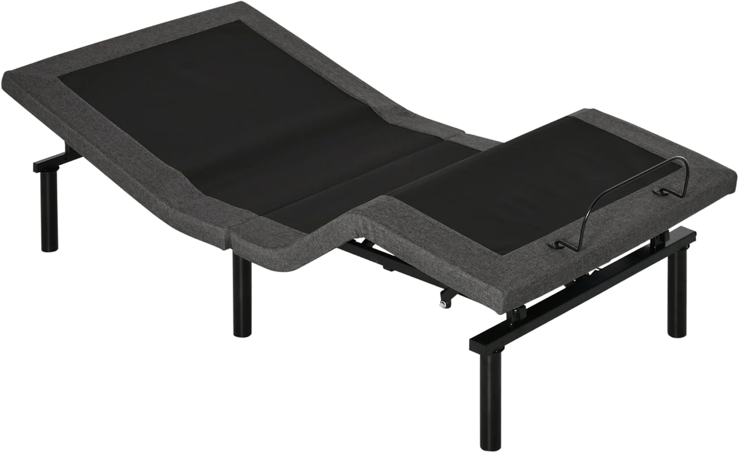 Gray Twin XL Adjustable Bed Frame with Wireless Remote O14256