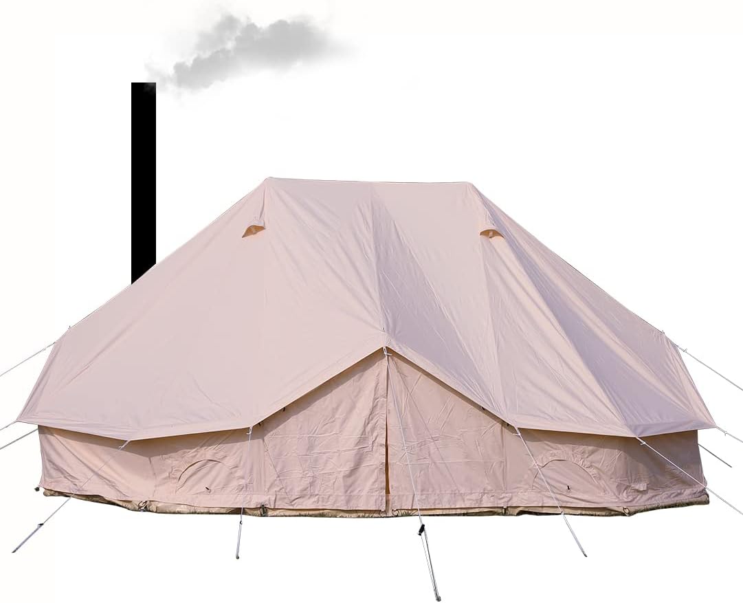 Large 4 Season Canvas Wall Tent with Stove Jack H577