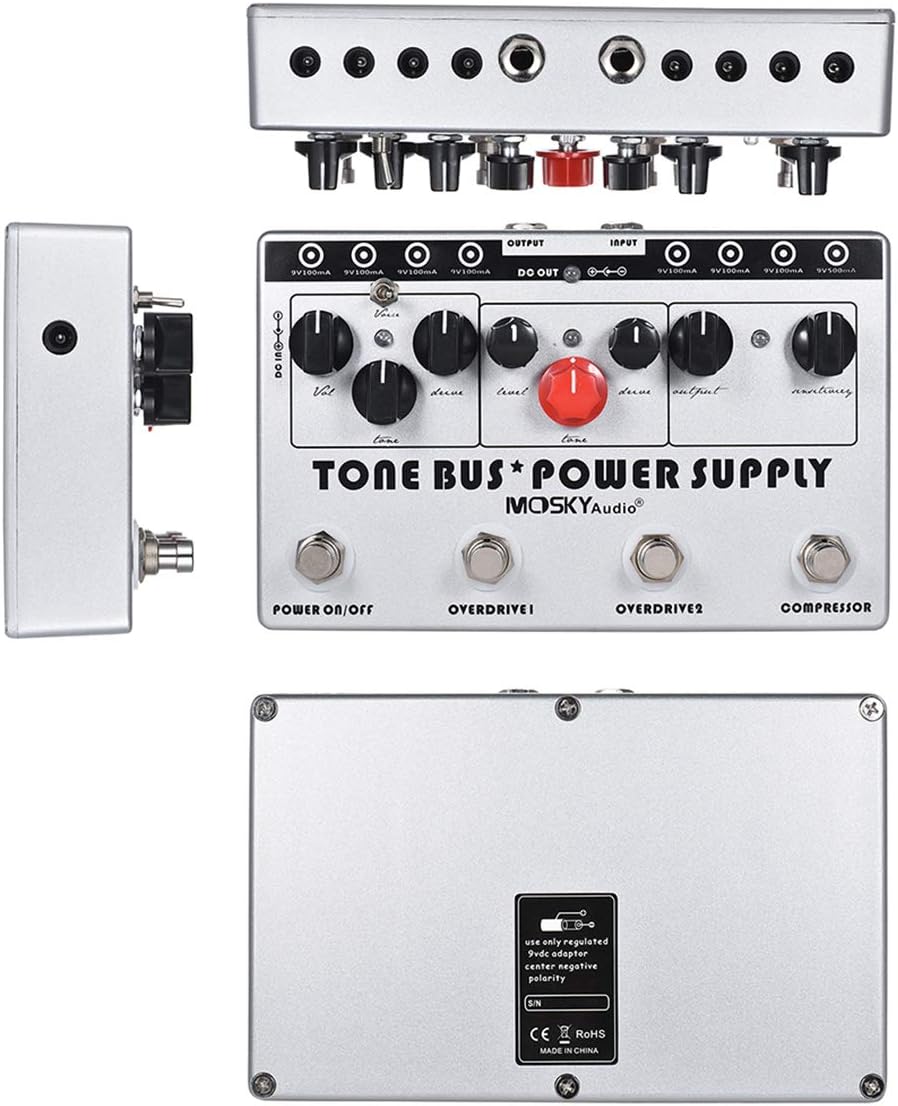 3 Effects Pedal and 8 Outputs Power Supply Multieffects Processor U208