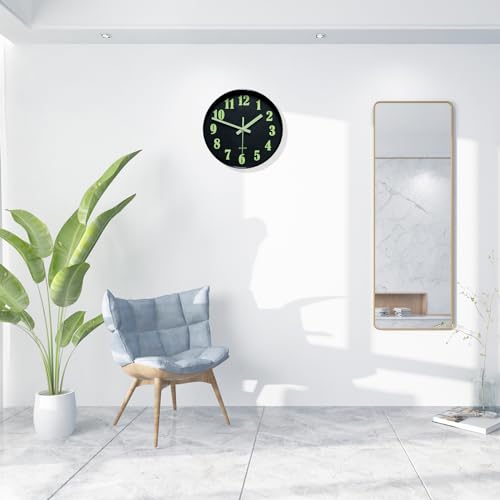 12 Inch Black Silent Wall Clock K60673