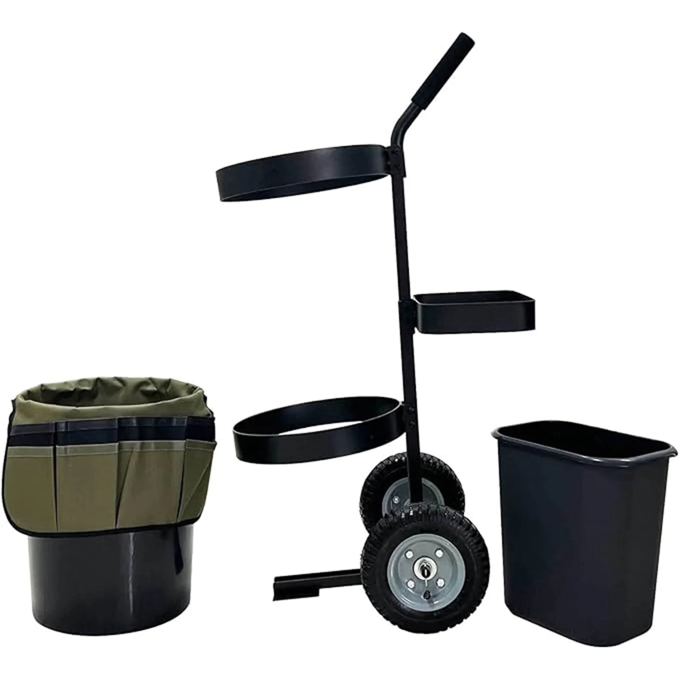 Heavy Duty Rolling Garden Trolley with 5 Gallon Bucket Bag V236783