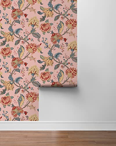 Victorian Jade Floral Peel and Stick Wallpaper U90475