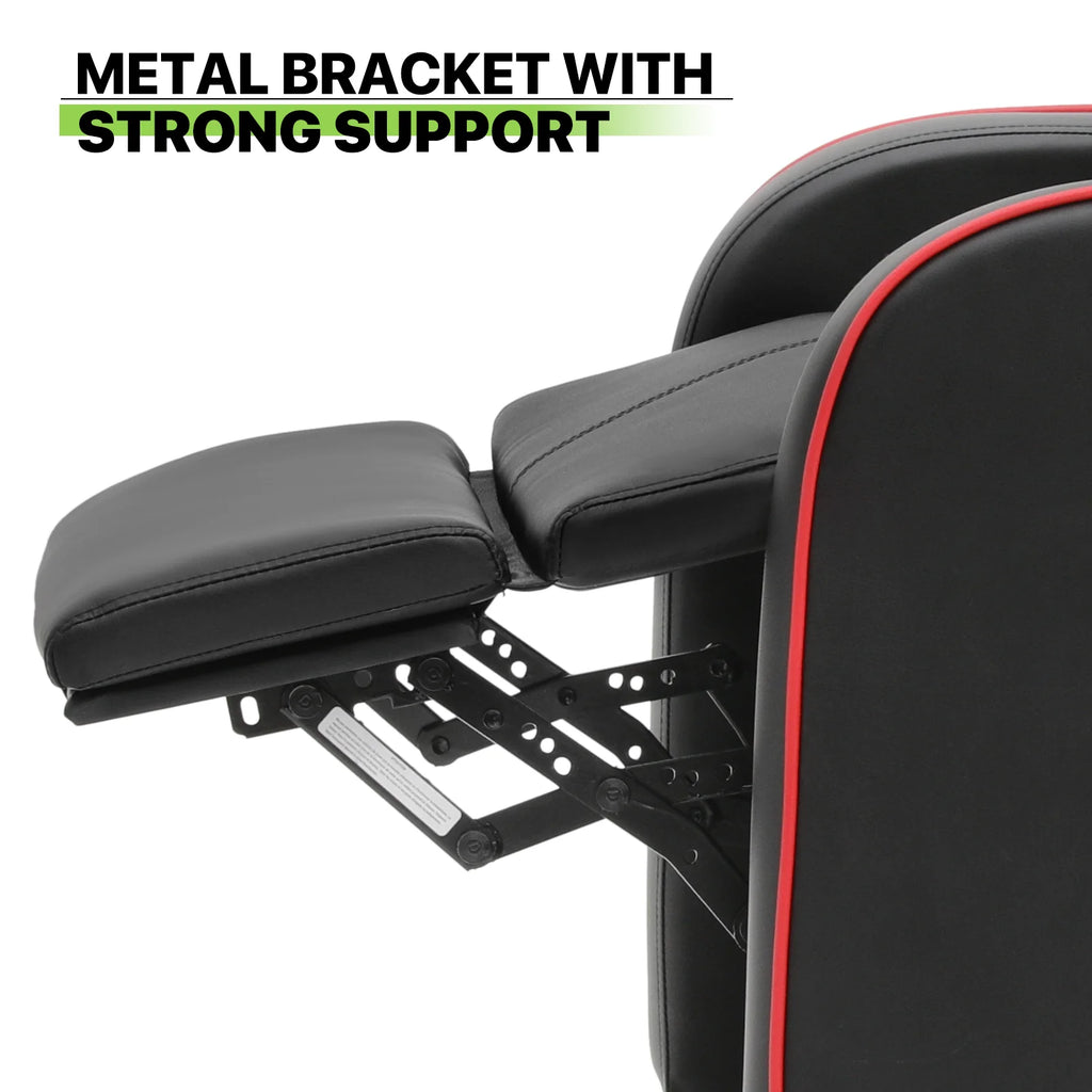 Red PU Leather Gaming Recliner Chair with Footrest O396124