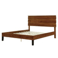 Brown Solid Wood Queen Size Platform Bed I24989