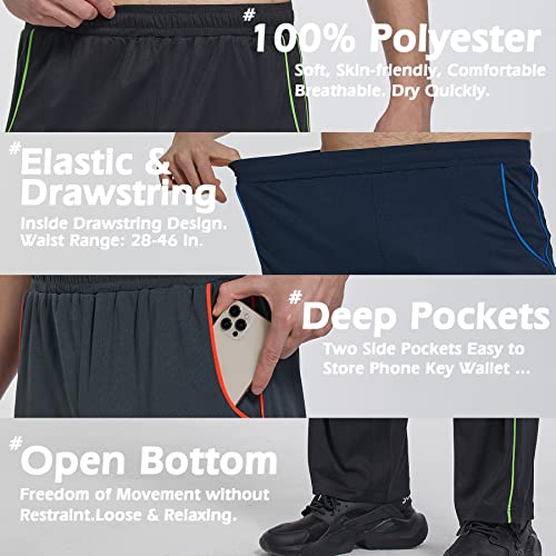 Mens Athletic Sweatpants with Zipper Pockets W28586