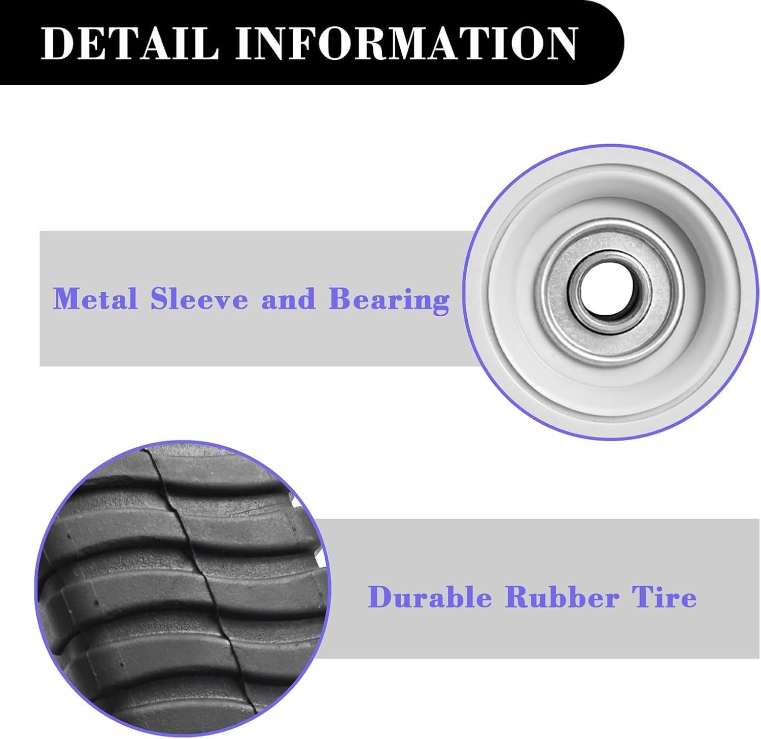 12 Inch Rear Wheel Replacement for Push Lawn Mower, 1 Pack R503