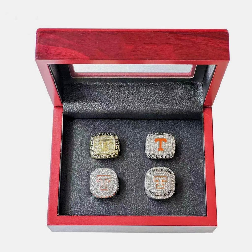 1998 2008 2015 2022 National Championship Ring Set in Sandalwood Box C837