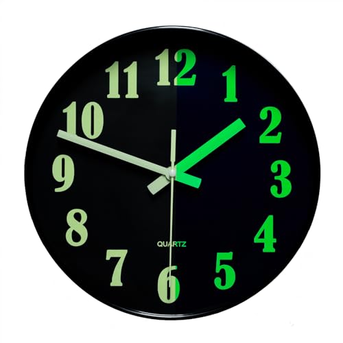 12 Inch Black Silent Wall Clock K60673