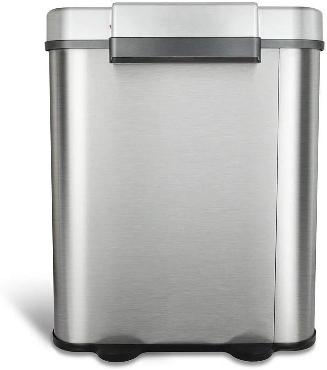 Motion Sensor Trash Can, Extra Large, Silver N44578