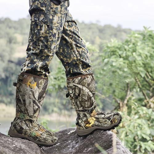 Waterproof Insulated 6mm Neoprene Rubber Hunting Boots (Camo) F6747