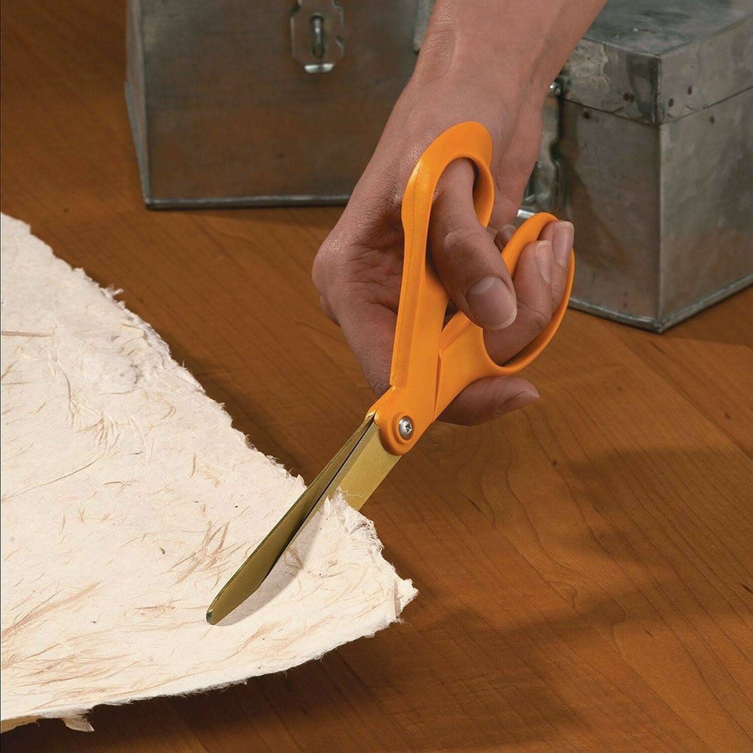 9 inch Serrated Titanium Nitride Shop Shears F604