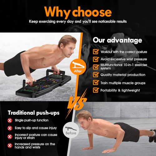 Push Up Board with Resistance Bands and Ab Roller Wheel K97926