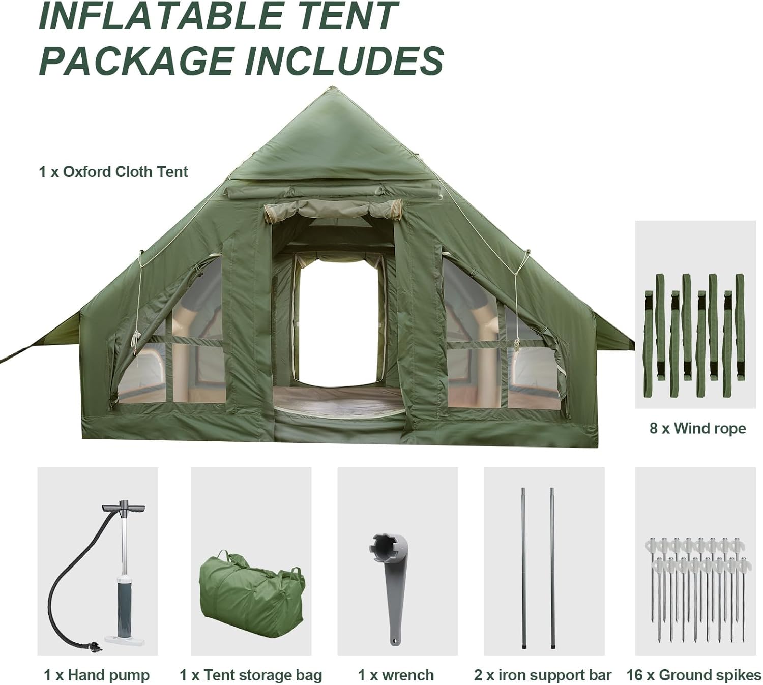 4-6 Person Inflatable Camping Tent with Pump and Stove Jack N588922