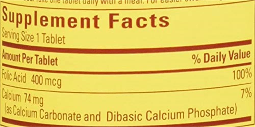 Folic Acid 400 mcg Tablets 250 Each - Pack of 3 I64987