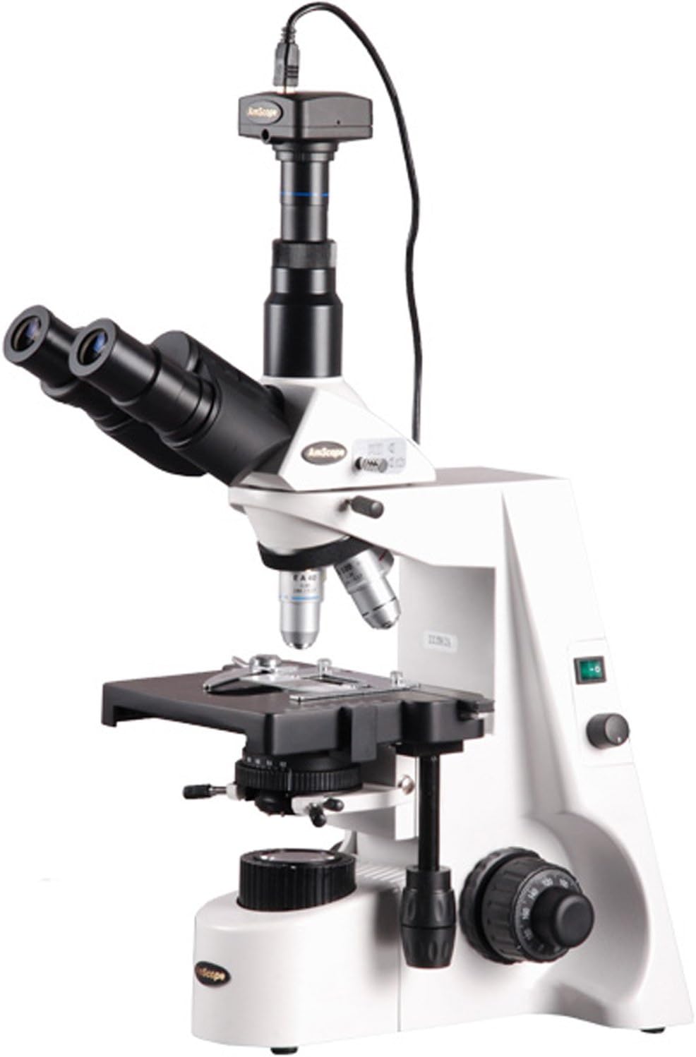 Digital Trinocular Compound Microscope, 40X-2500X Magnification, 5MP Camera D238373