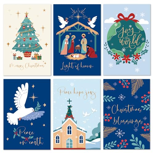 24 Pack Christmas Cards with 6 Designs G137
