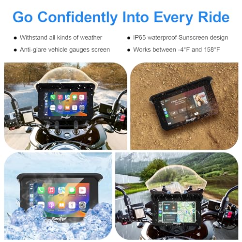 5 Inch IPS Motorcycle GPS Navigation System, Waterproof B17624