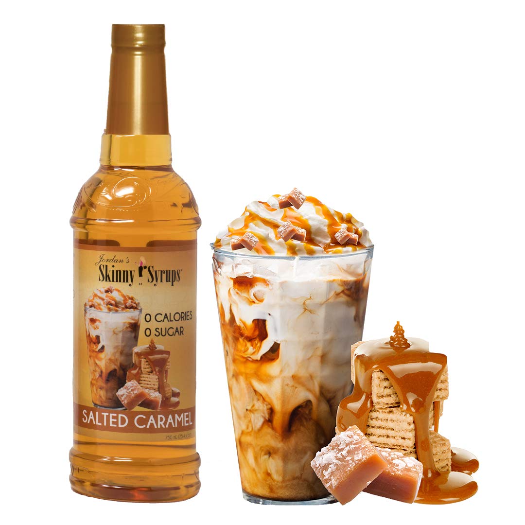 Sugar Free Coffee Syrups, Salted Caramel and Mocha Flavors (2 Pack) F208