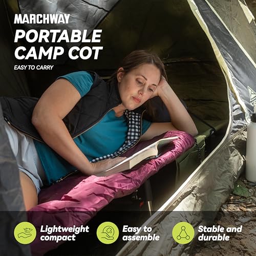 Lightweight Folding Camping Cot Bed with Lever Lock (Black) J274551