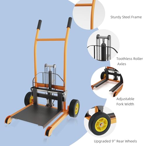 450 lbs Manual Winch Pallet Lift Truck with 36" Max Lift S6872