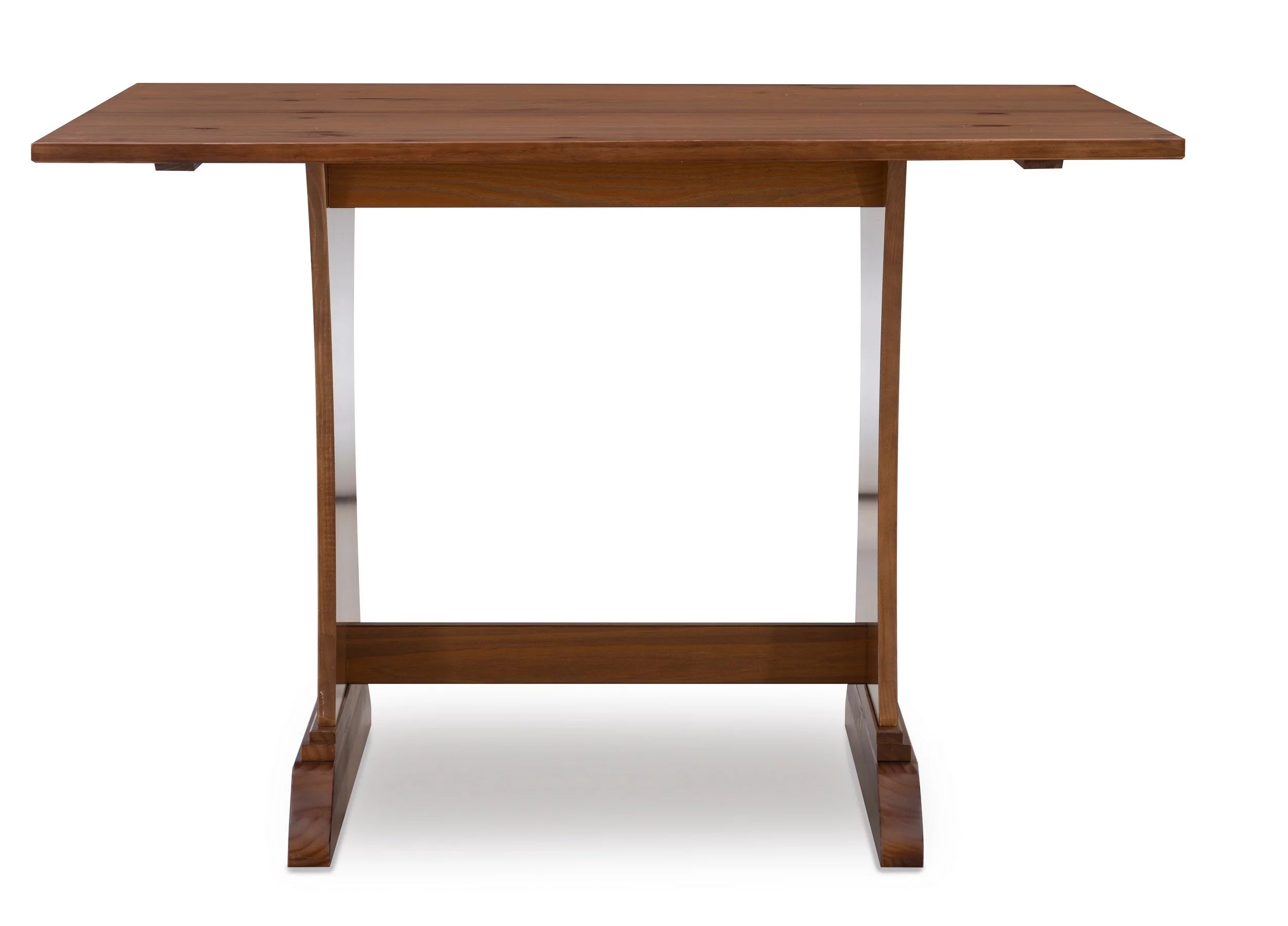 Natural Pine Wood Corner Dining Table with Storage G846456